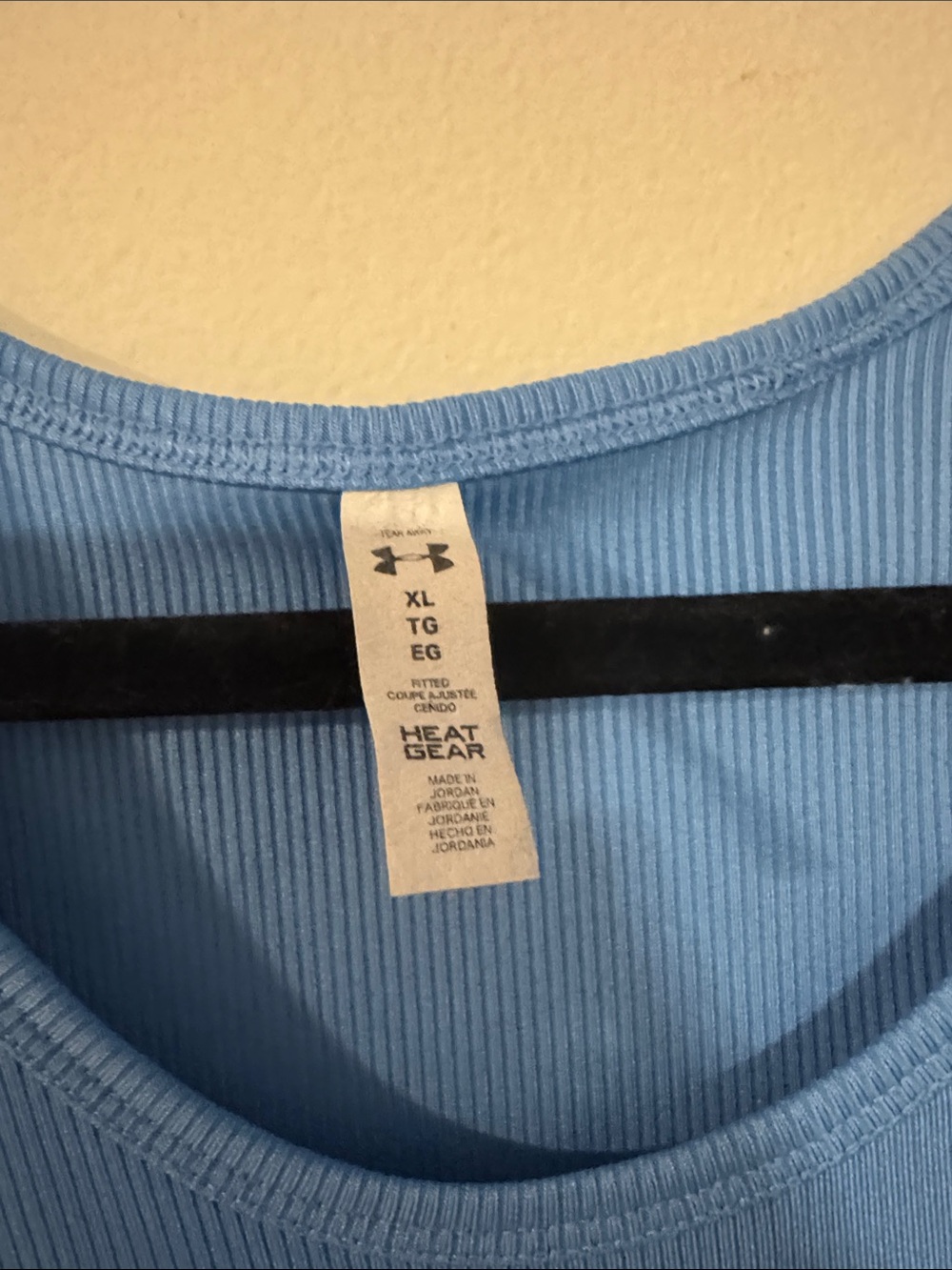 Under Armour Light Blue Ribbed Performance Tank Top - Picture 2 of 4